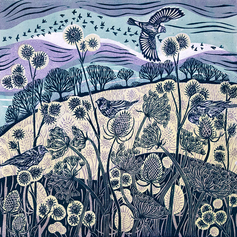 Creating Multi-Layered Lino Prints Inspired by the Wild beauty of West Cornwall Using Ternes Burton Registration Pins