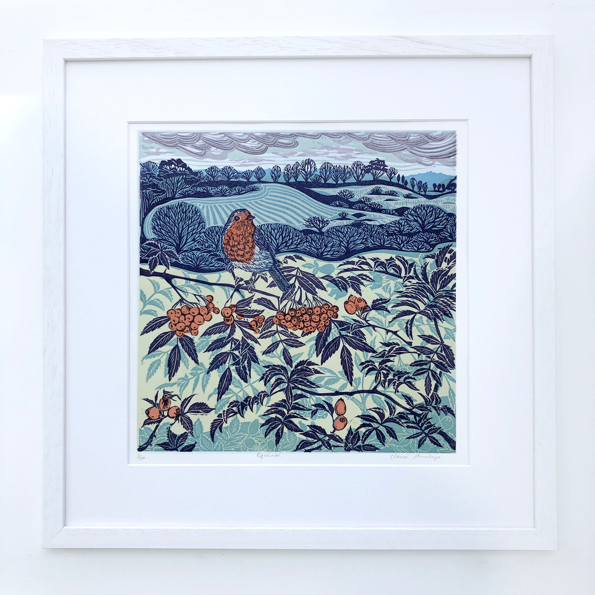 Claire Armitage artist limited edition lino print