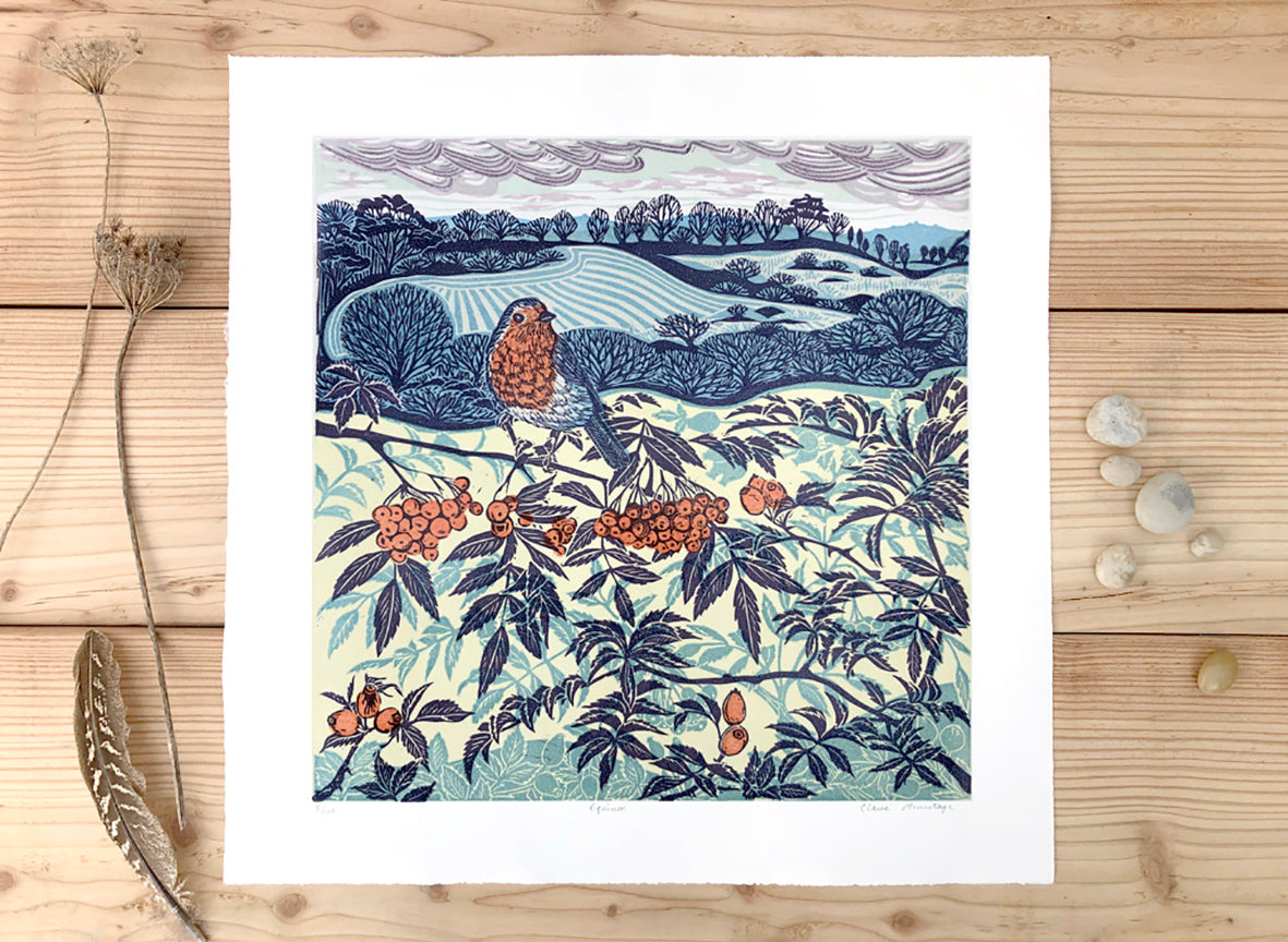 Claire Armitage artist limited edition lino print