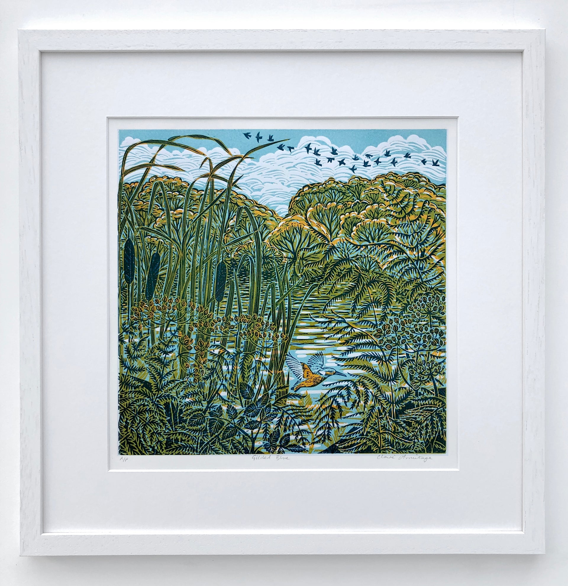 Limited edition lino print by artist Claire Armitage