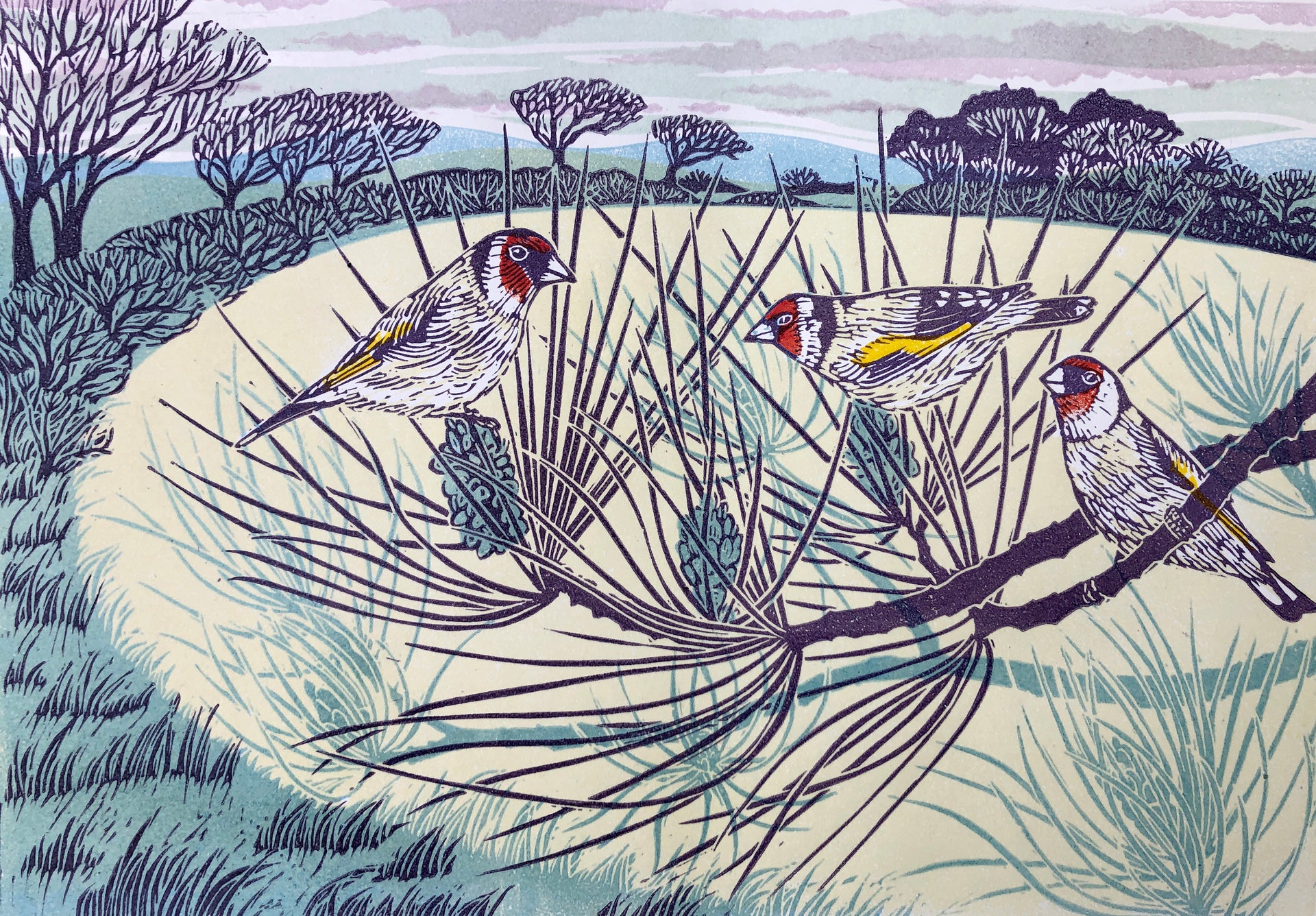Claire Armitage artist limited edition lino print