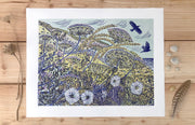 Limited edition lino print by artist Claire Armitage