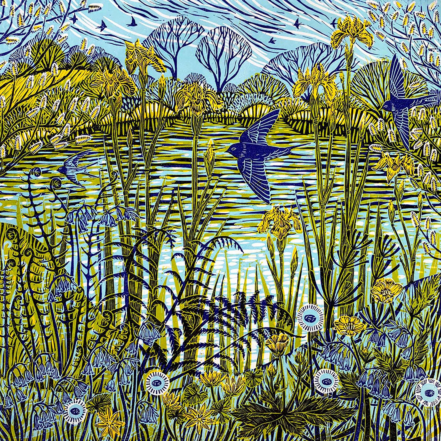 Claire Armitage, artist, lino print, greeting card