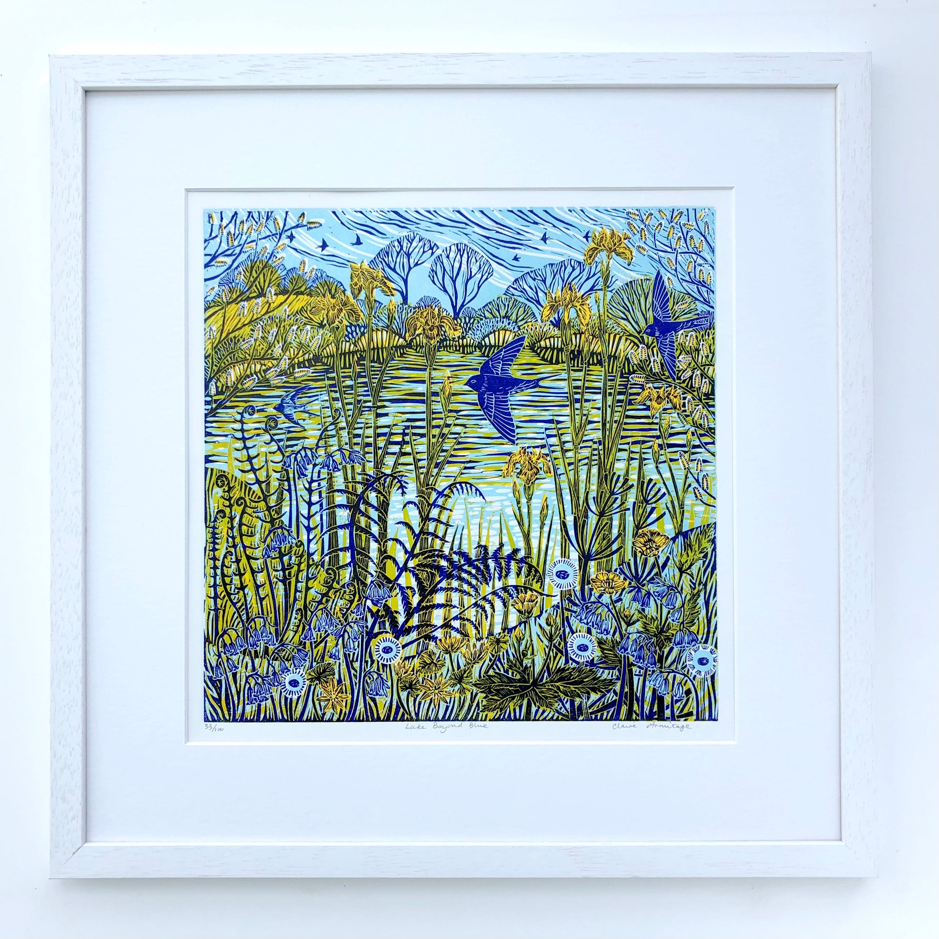 Limited edition lino print by artist Claire Armitage