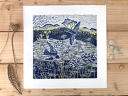 Limited edition lino print by artist Claire Armitage