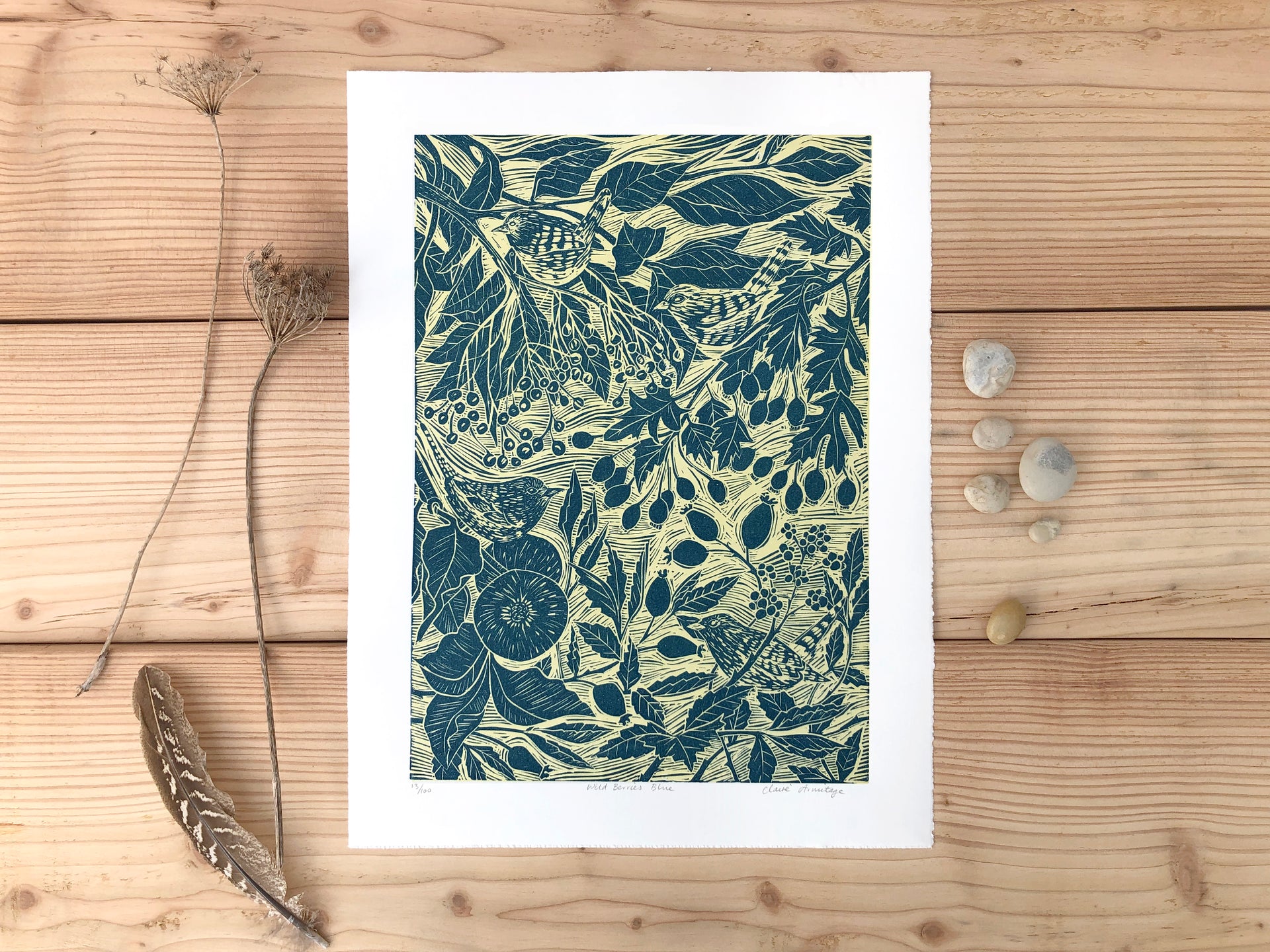 Claire Armitage artist limited edition lino print