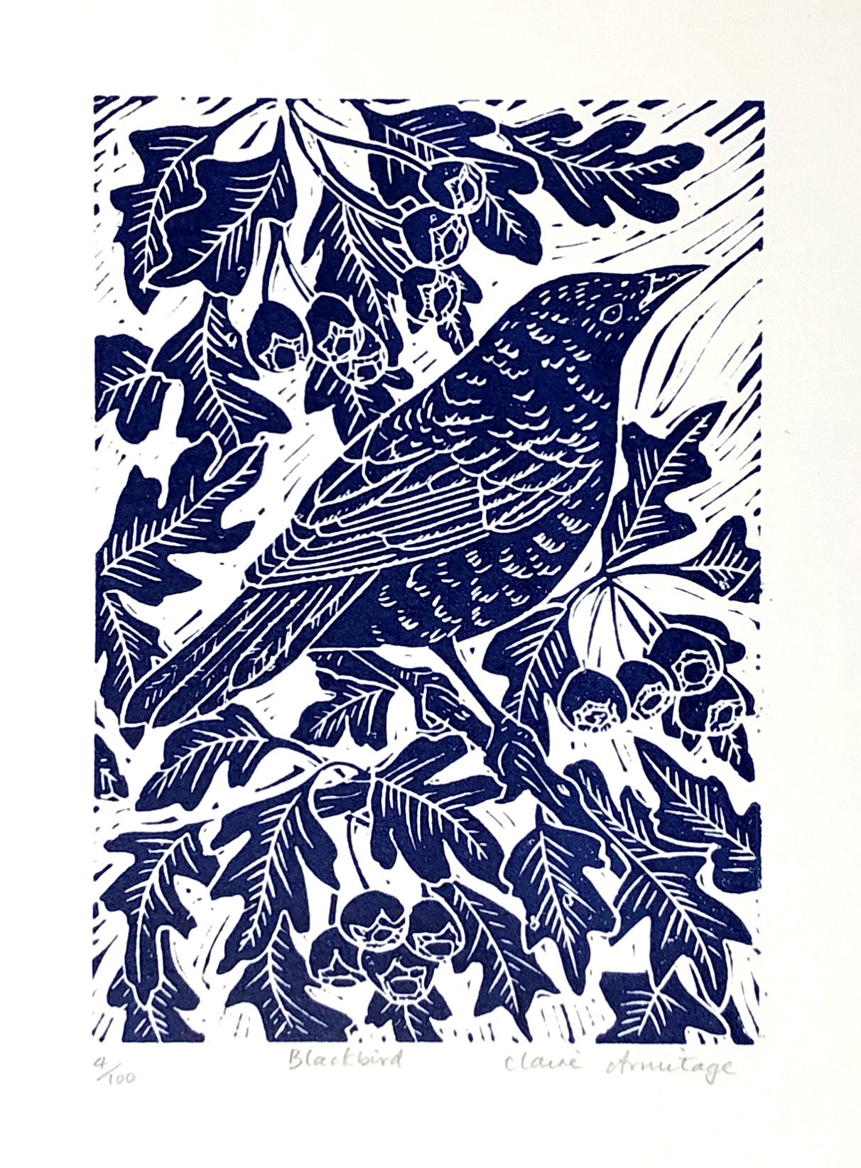 Blackbird Limited edition Lino Print