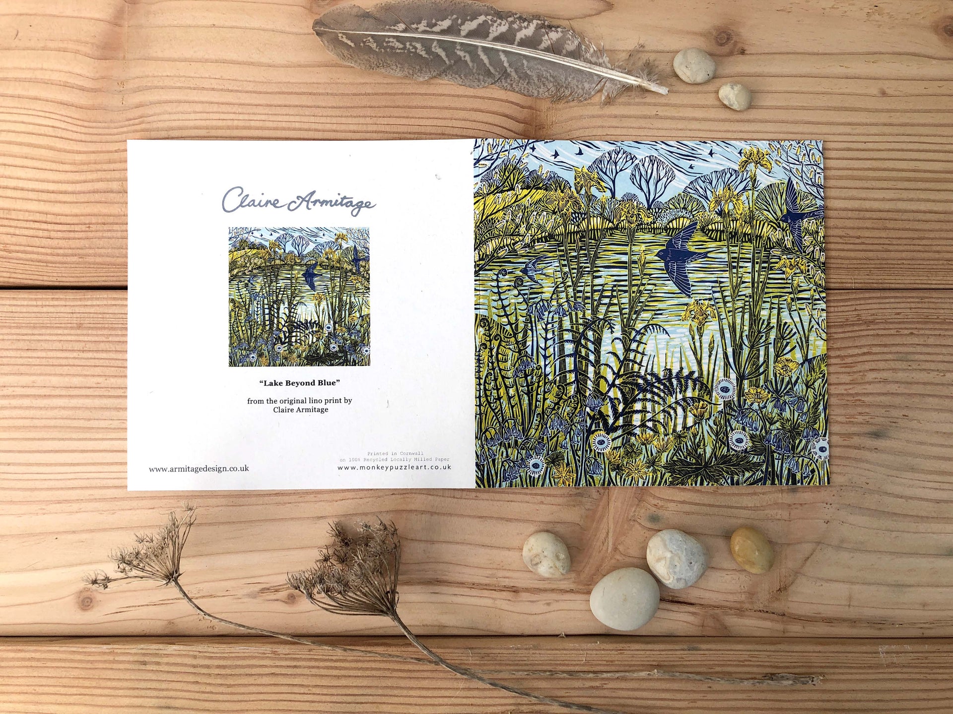 Claire Armitage, artist, lino print, greeting card