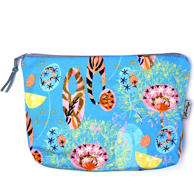 Alium Azure make up bag handmade in Cornwall