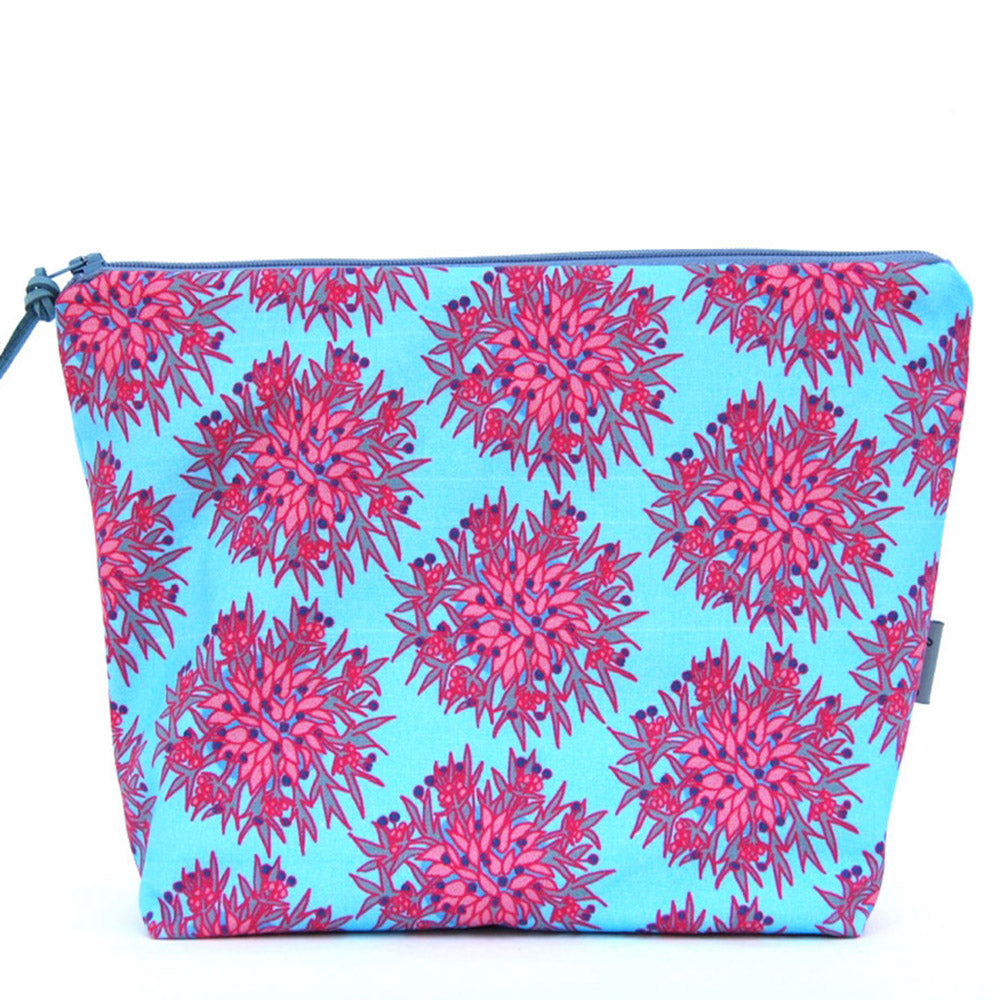 Sky Flowers wash bags handmade in Cornwall by Claire Armitage