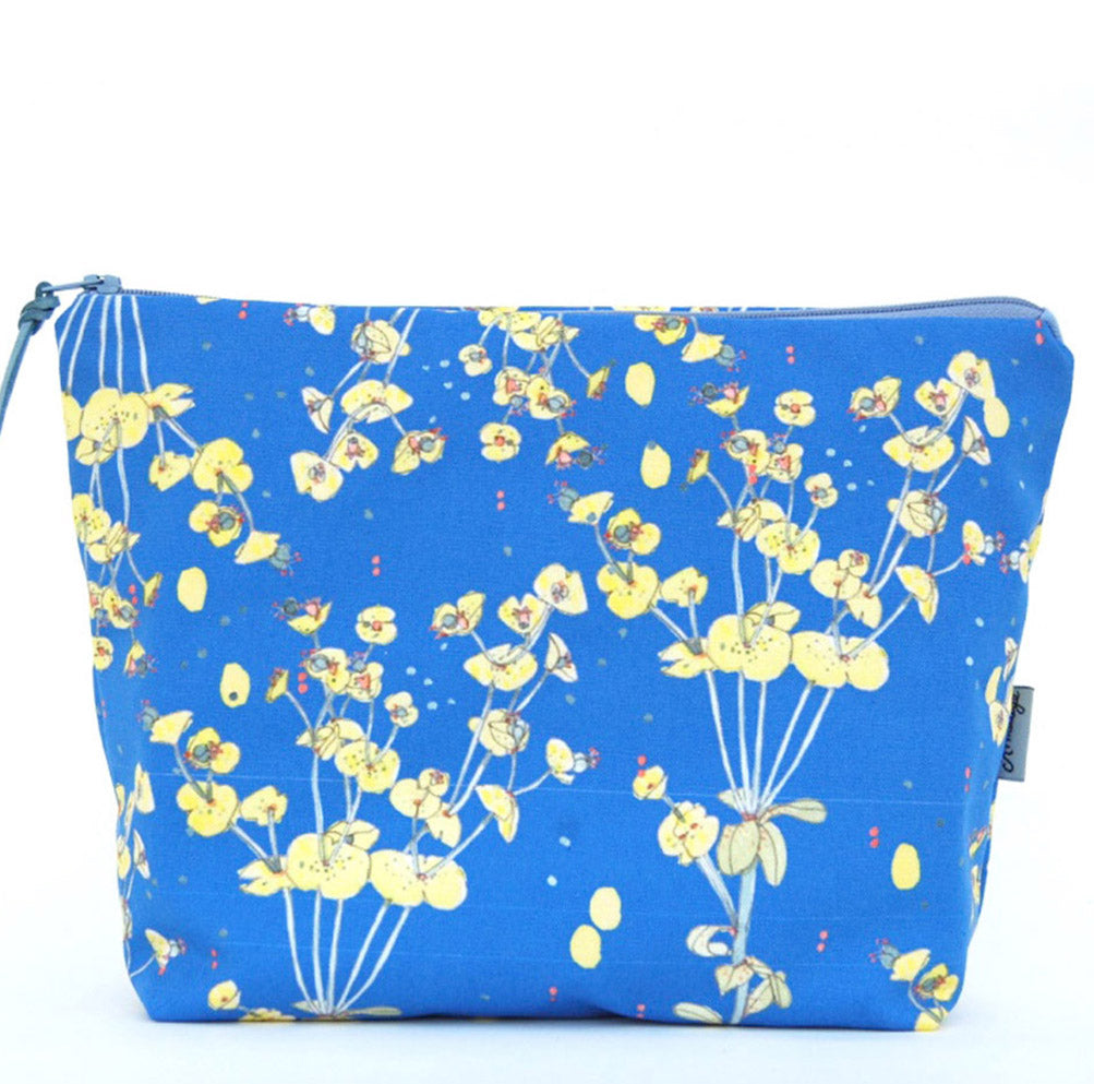 Sky Flowers wash bags handmade in Cornwall by Claire Armitage