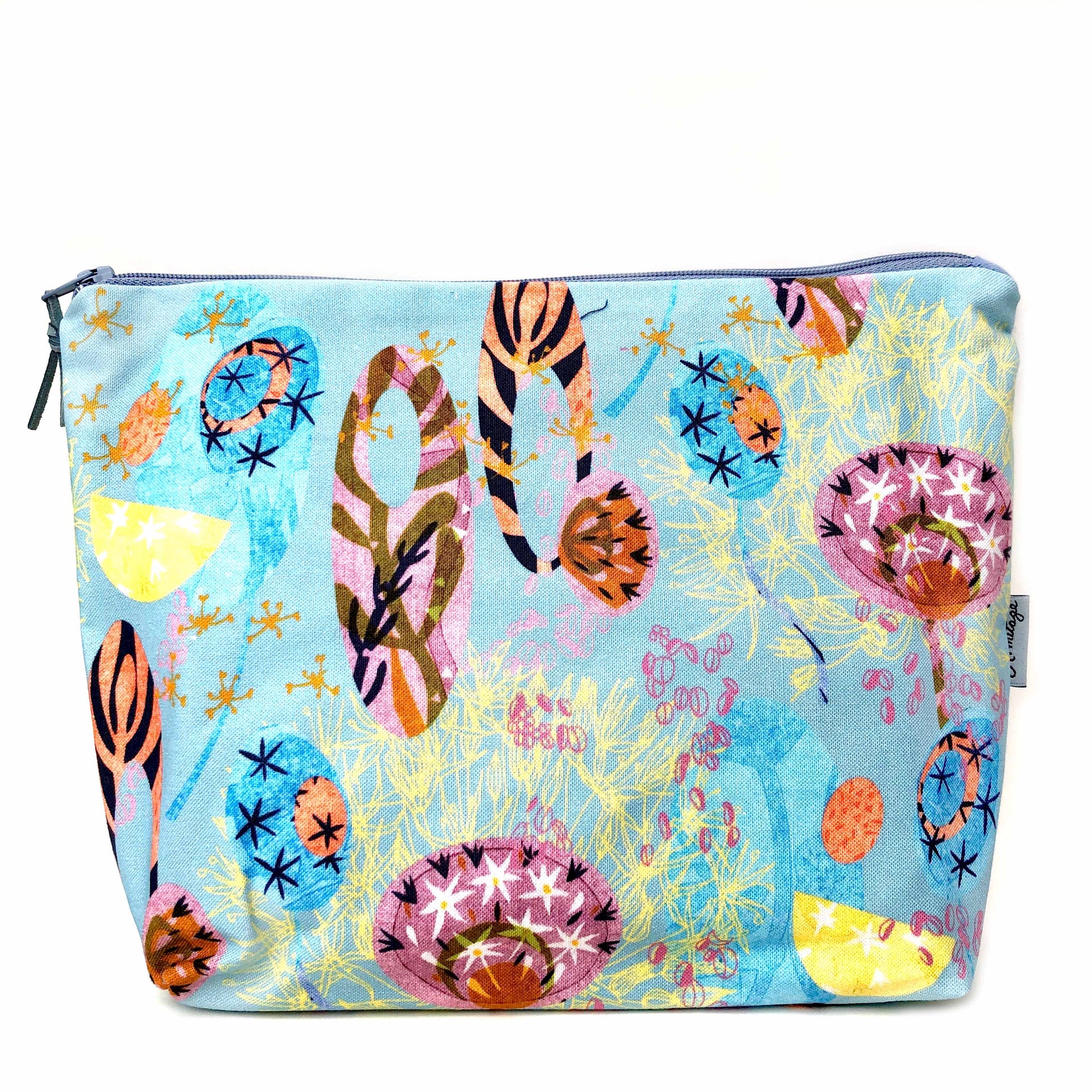 Alium Dawn wash bags handmade in Cornwall by Claire Armitage
