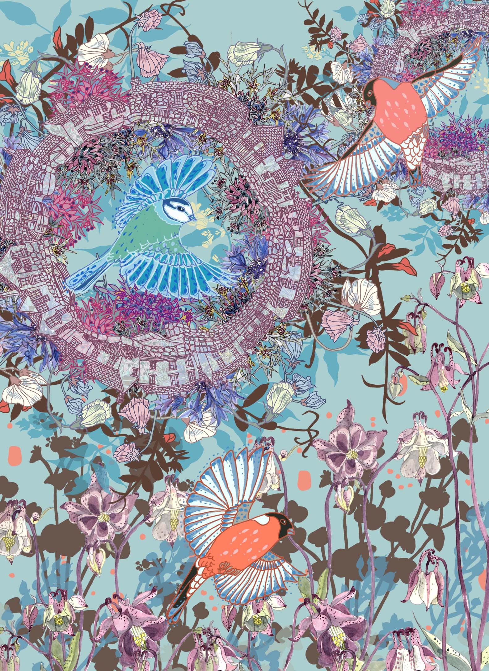 Glade Blue greetings cards by Claire Armitage