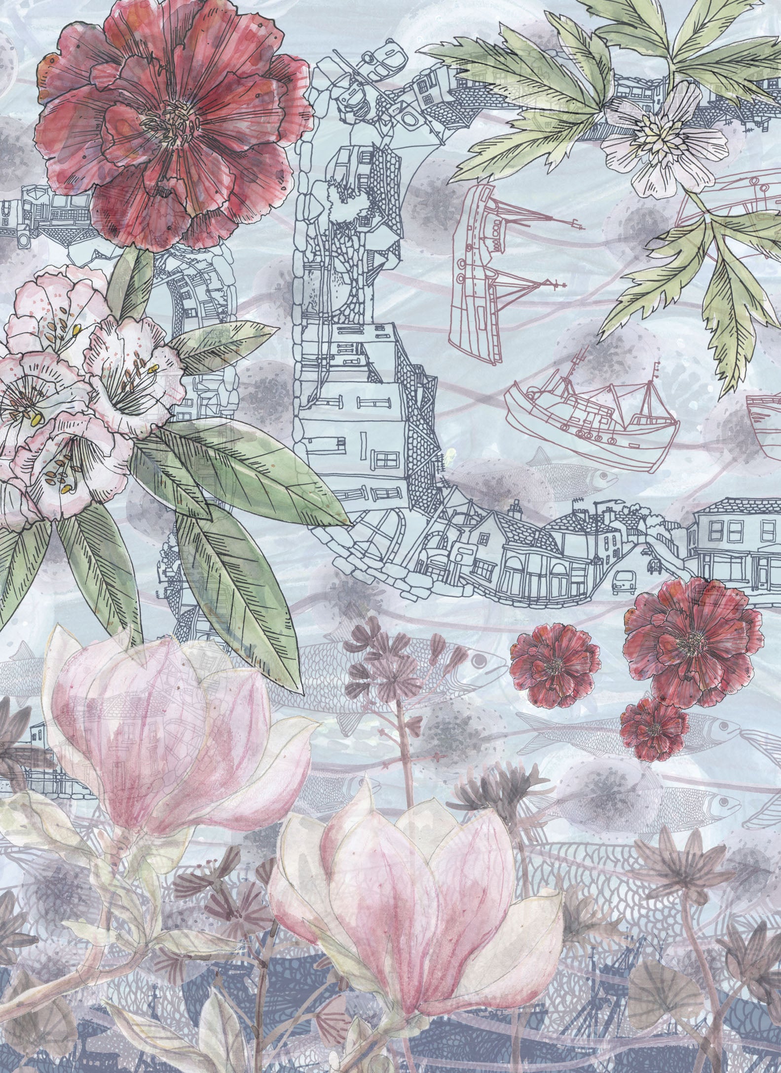 Pearl greetings cards by Claire Armitage