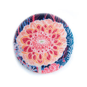 Nancy Peach Silk Covered Brooch handmade in Cornwall