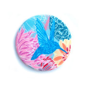 Faye Silk Covered Brooch handmade in Cornwall