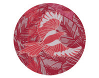 Crimson Sky Bird Silk Covered Brooch