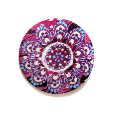 Shadow Berry Silk Covered Brooch handmade in Cornwall