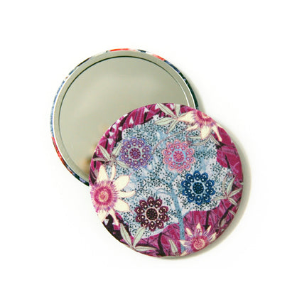 Shadow Berry Silk Covered Mirror