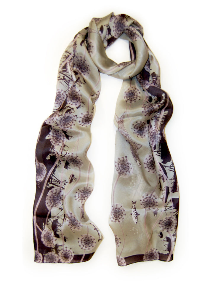 Moonlit Medium Silk Scarf