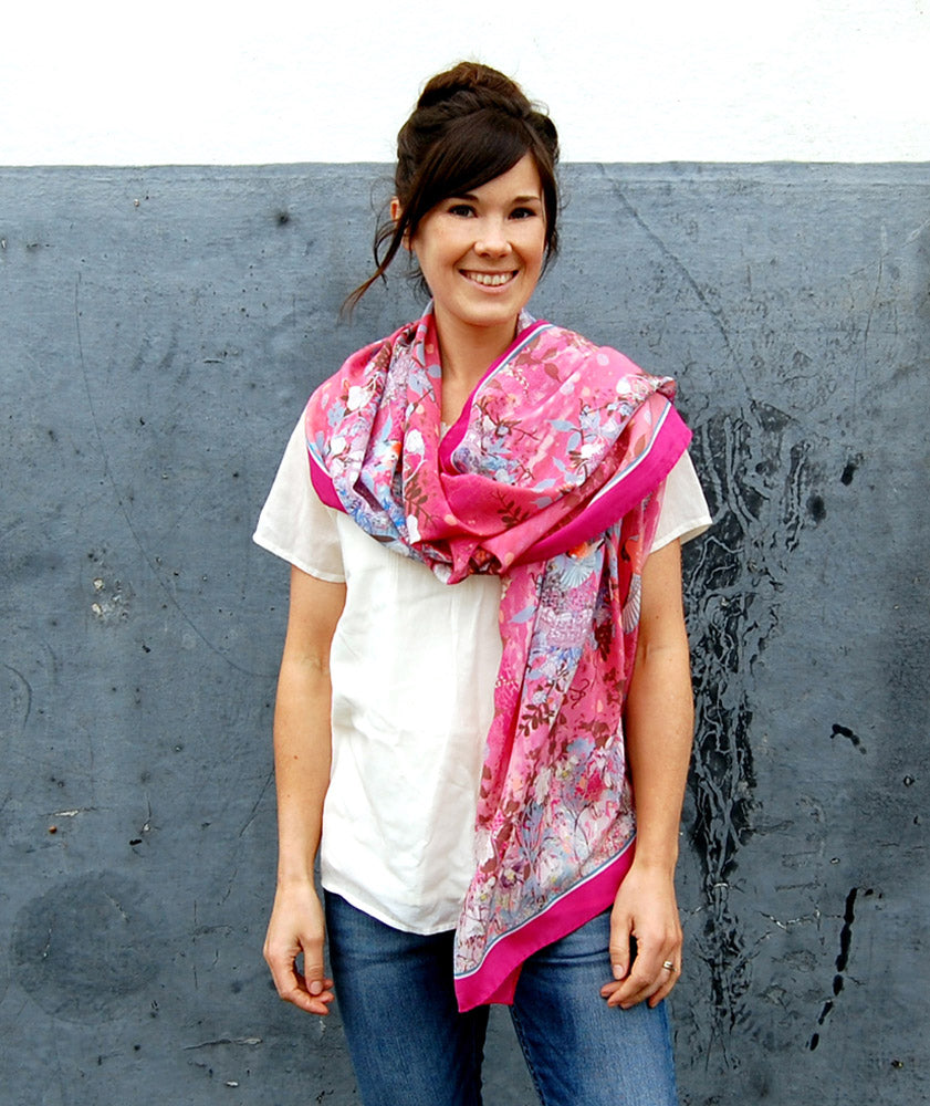 Ruby Mglade Silk Wraps
