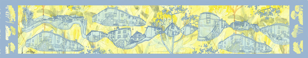 Lemon Skies Medium Silk Scarf