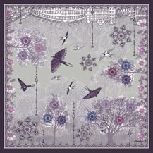 Moon Tree Medium Square Silk Scarf