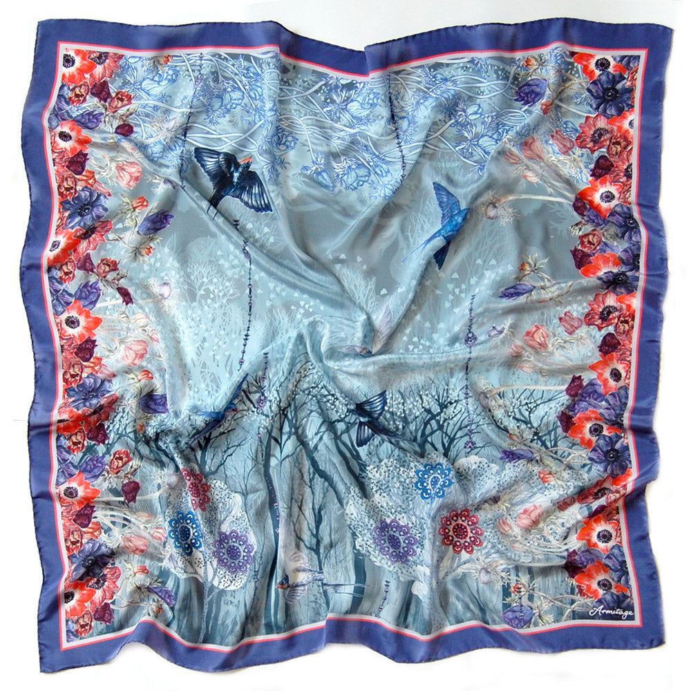 Sky ink medium square Scarf